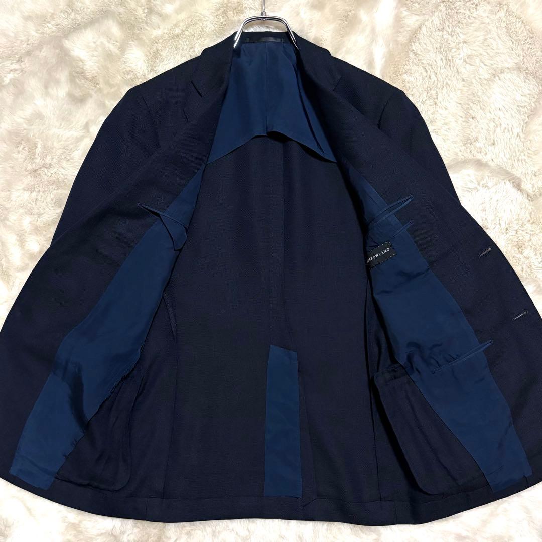 三者混 美品M✨トゥモローランド 紺ブレ ジャケット ウール×シルク×モヘヤ