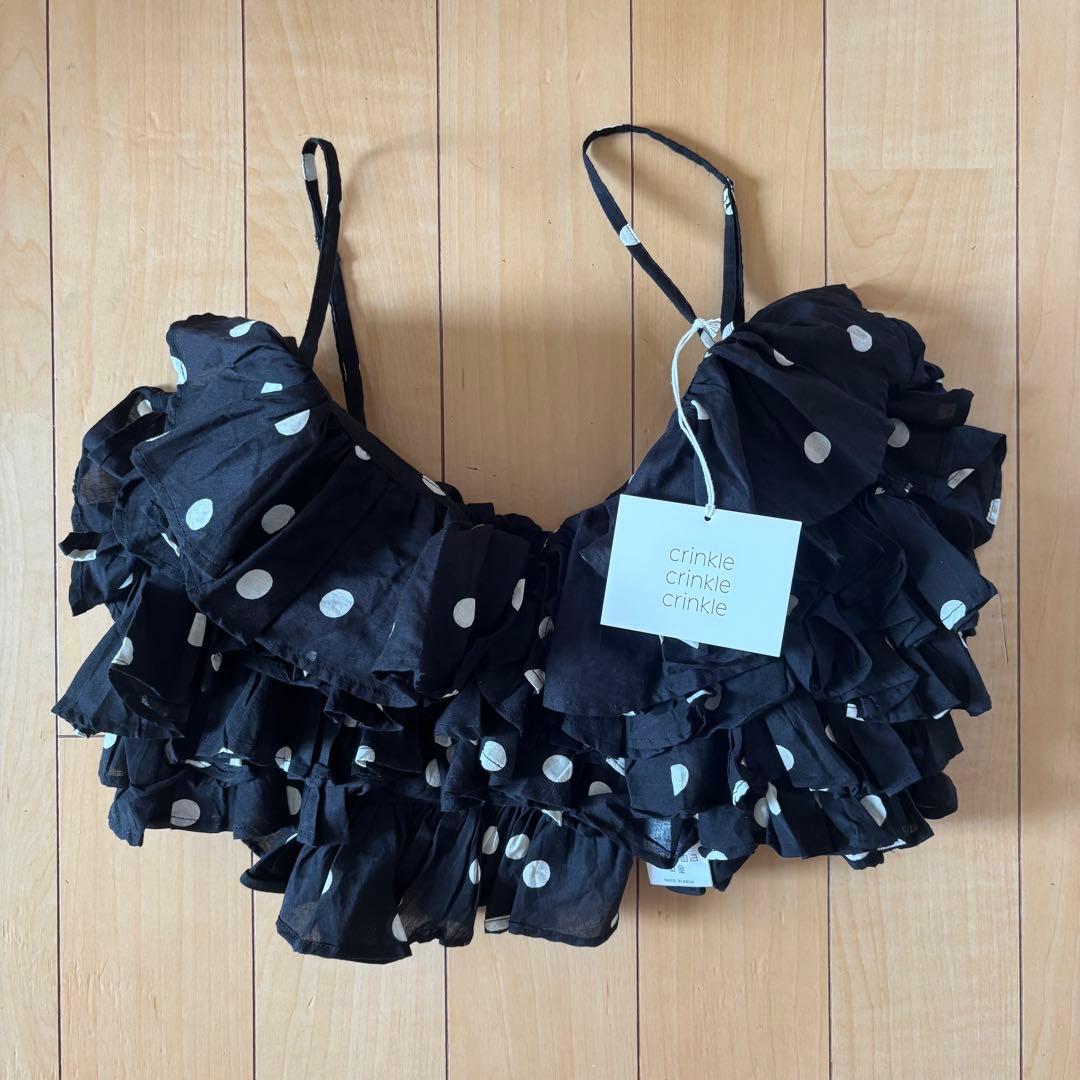 新品★ crinkle crinkle crinkle ドットフリルキャミ