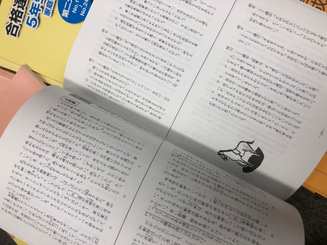 浜学園　5年生国語テキスト　書き込み解答ほぼ無し/ほぼ未使用/苦手対策