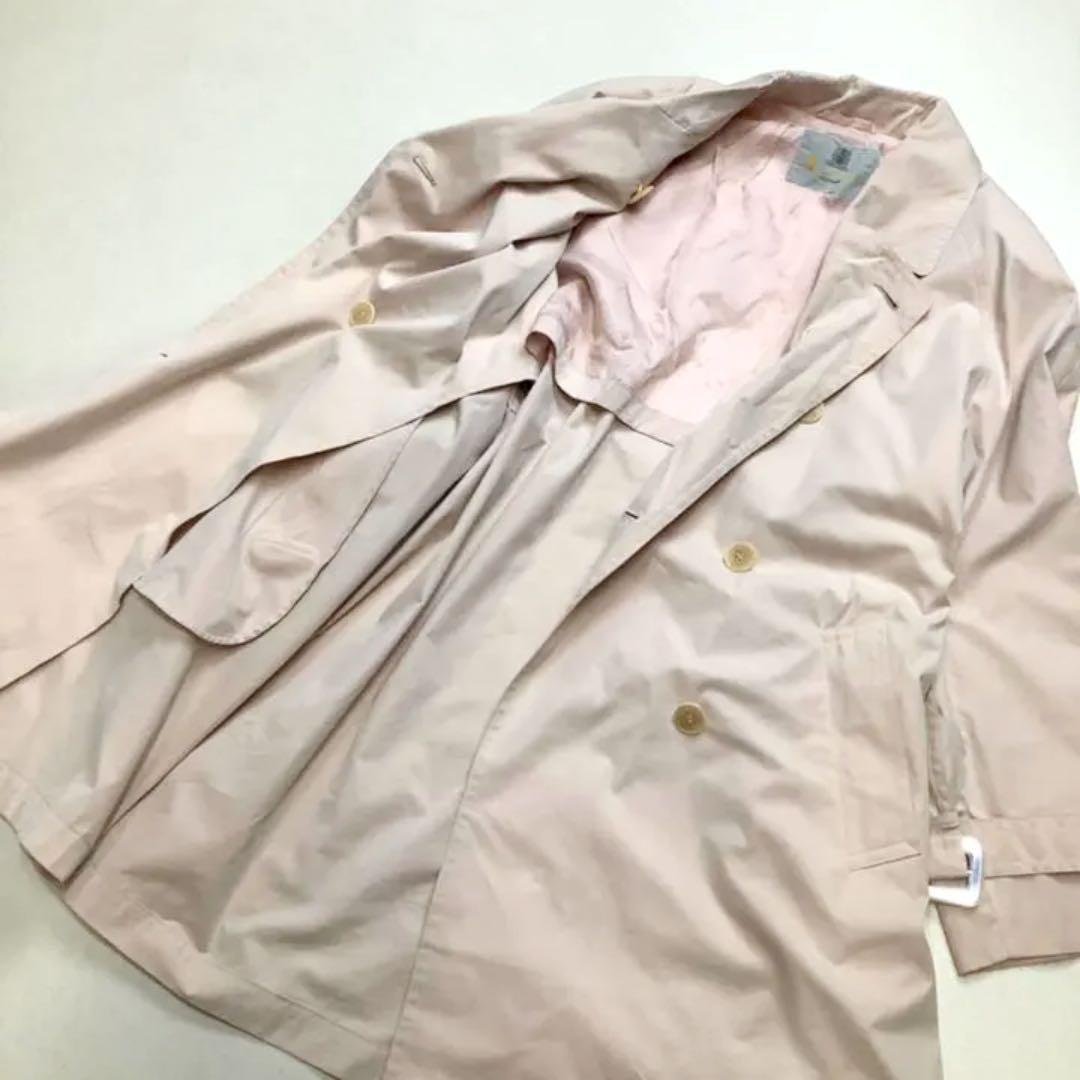 90‘s Aquascutum トレンチコート ピーチスキン生地 ライトピンク
