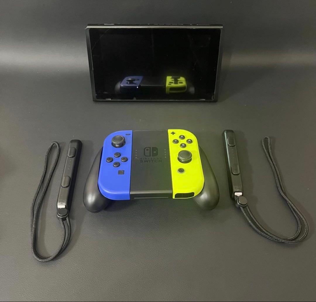 【新品スティック交換済み/完品/動作確認OK】Switch 本体 ブルーイエロー