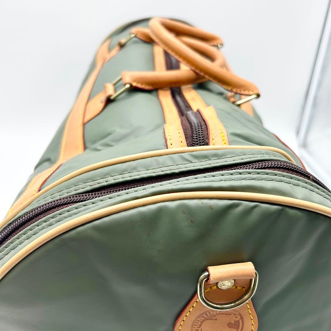 美品 ハンティングワールド ボストンバッグ バチュー 旅行 大容量 2way