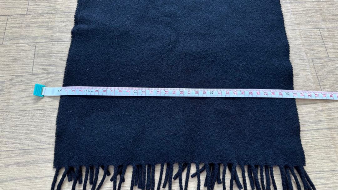 Vivienne Westwoodオーブ刺繍上質ウール100%マフラー ブラック