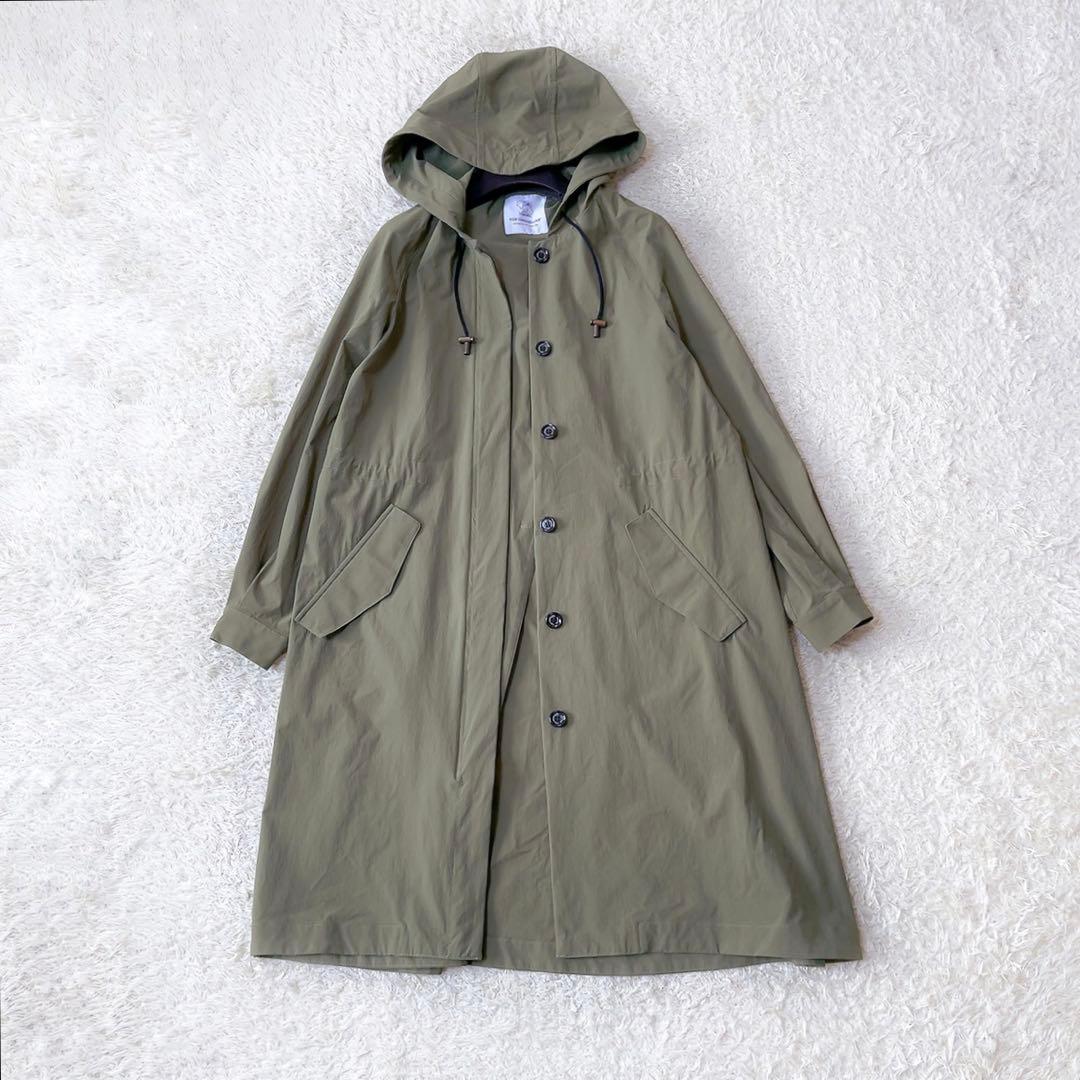 フォックスアンブレラ レインコート 撥水 晴雨兼用　カーキ 軽量 春 モッズ