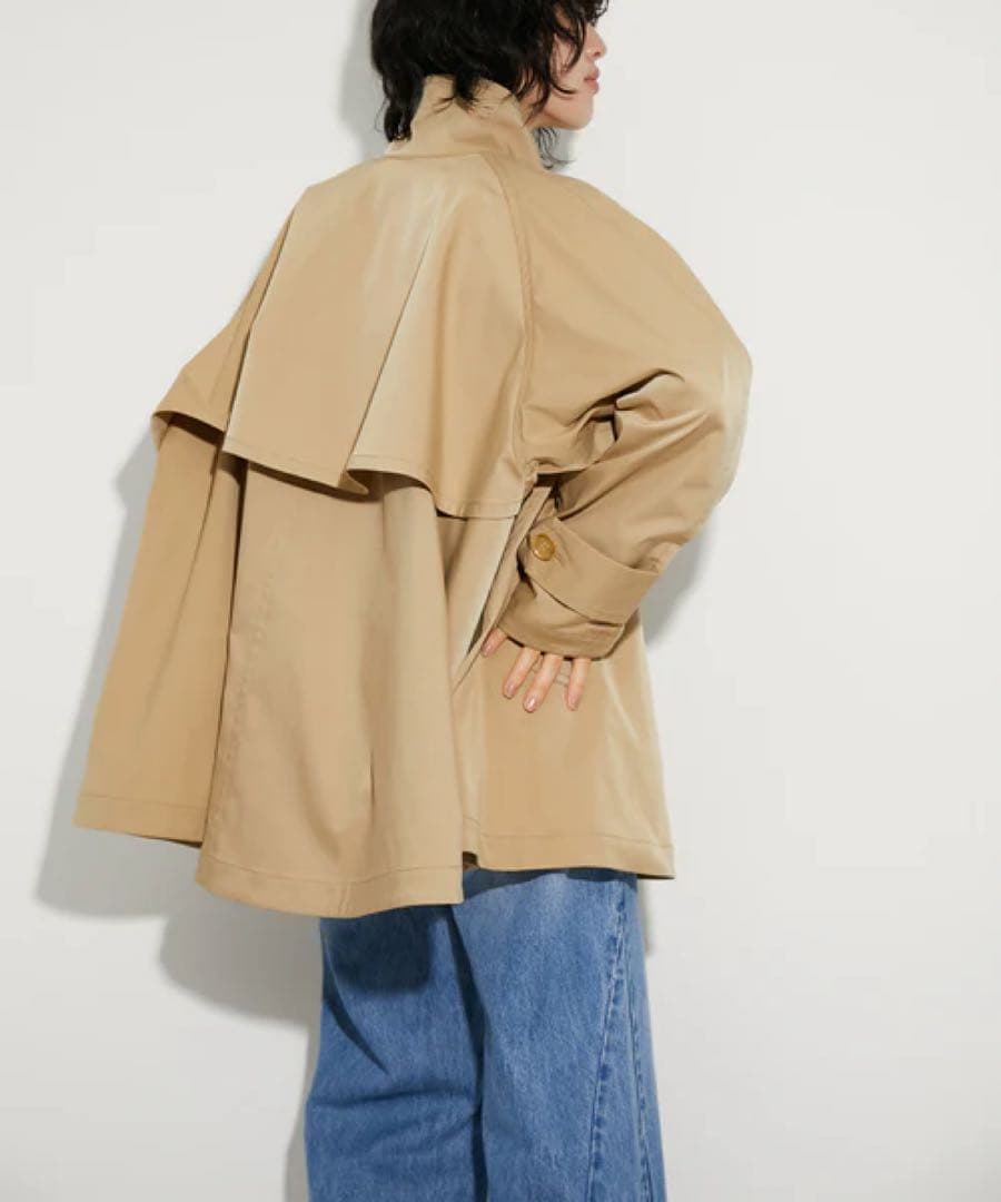 美品 アダムエロペ フレアー ミドル トレンチコート定価 2.9千円 完売品