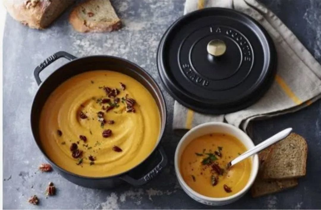 ミトン付❣️ STAUB ストウブ シャロー ココット 26cm ブラック 両手鍋