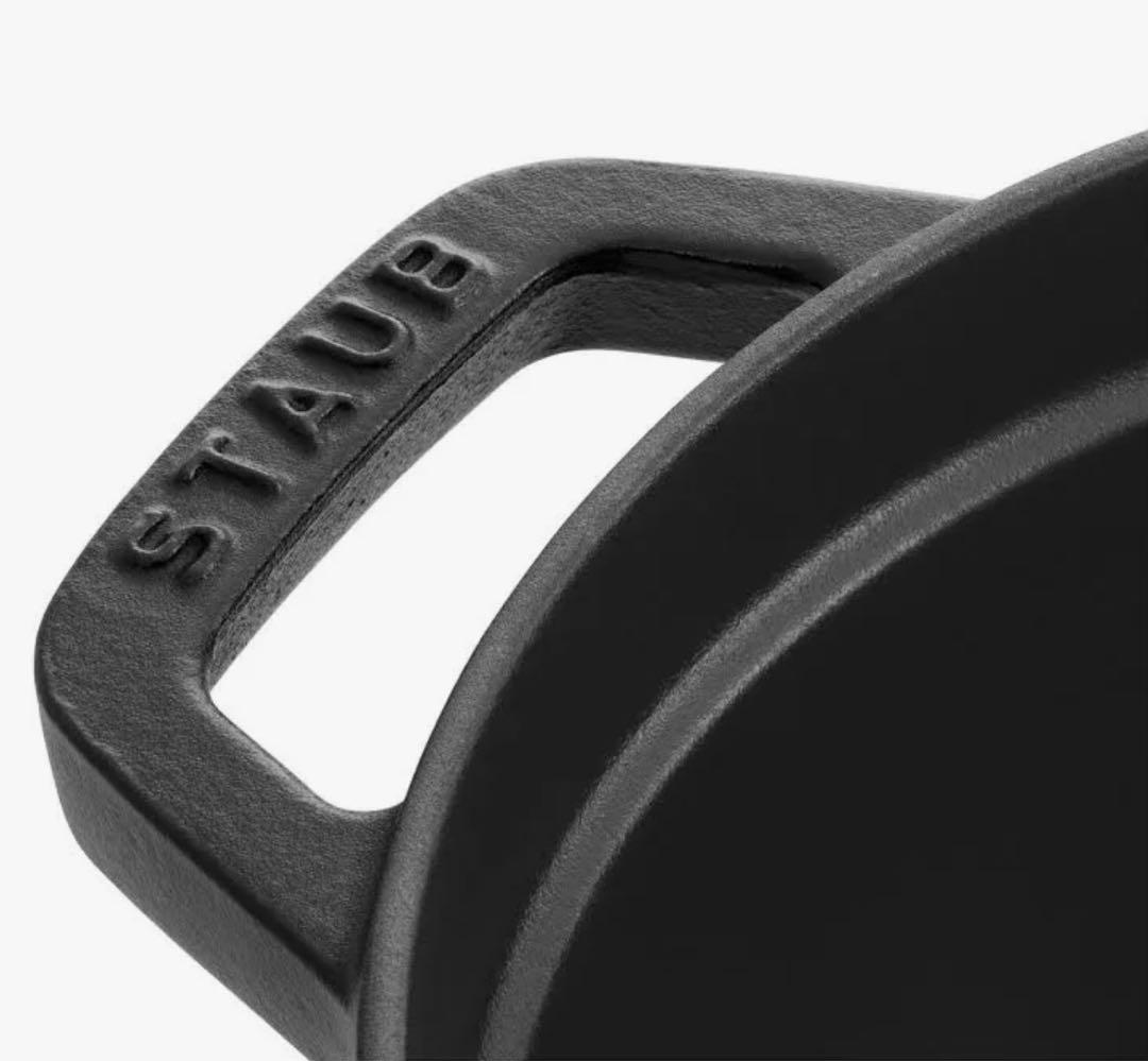 ミトン付❣️ STAUB ストウブ シャロー ココット 26cm ブラック 両手鍋