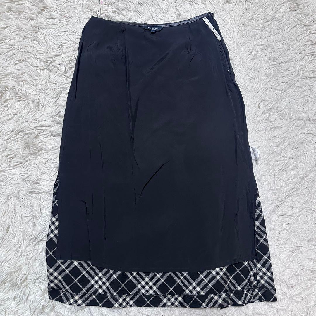 BURBERRY LONDON XL 大きいサイズ ブラックチェック スカート