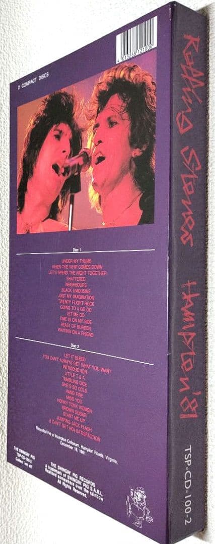 『ＲＯＬＬＩＮＧ・ＳＴＯＮＥＳ／Ｈａｍｐｔｏｎ’８１』輸入盤【中古品】（２ＣＤ）
