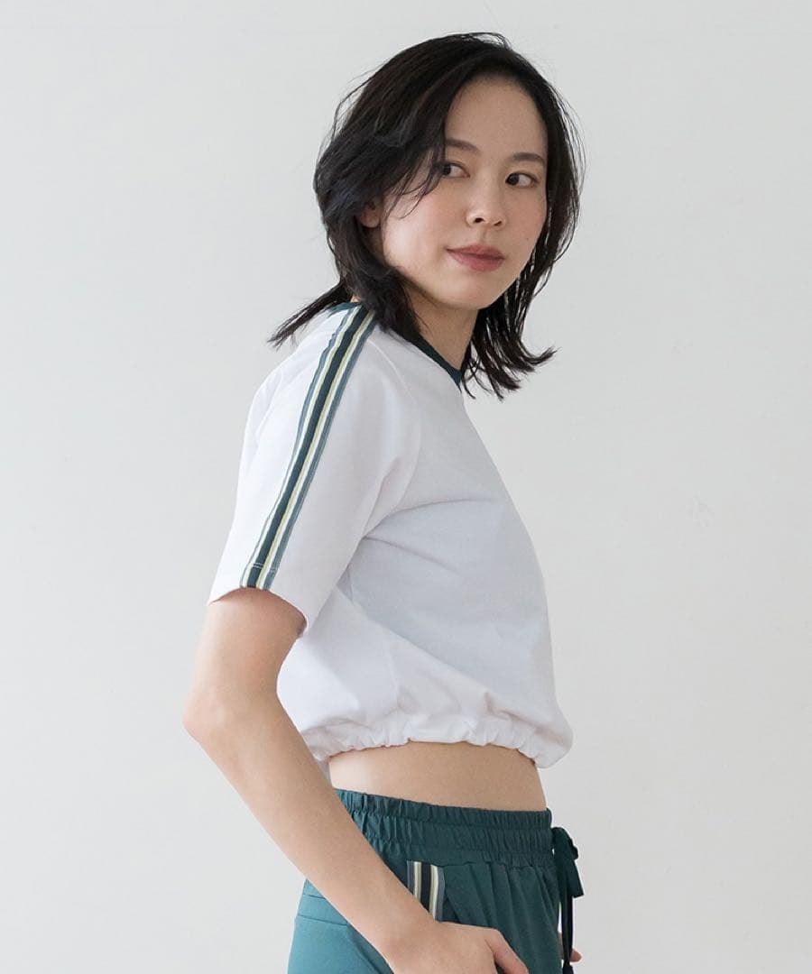 【SUKALA】ブラトップ付きラインクロップドTee サイズL L 【新品】完売