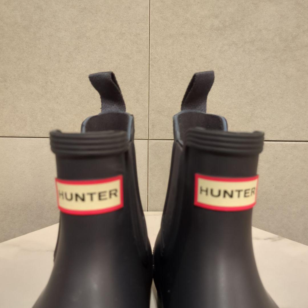 nao.　HUNTER ハンター ブラック レインブーツ サイドゴア