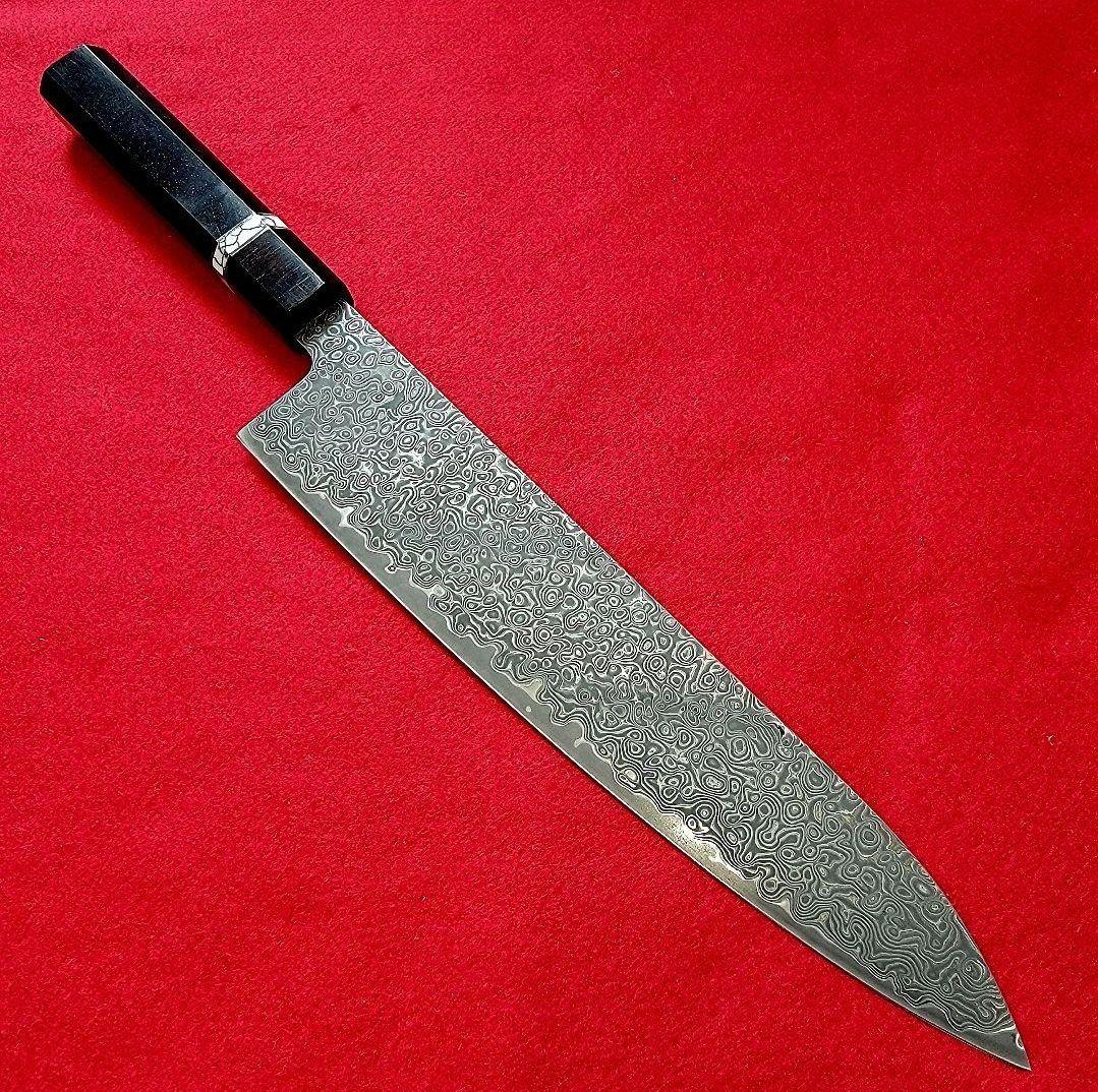 VG10 墨流し 73層 ダマスカス 230mm 牛刀包丁 シェフナイフ　三徳