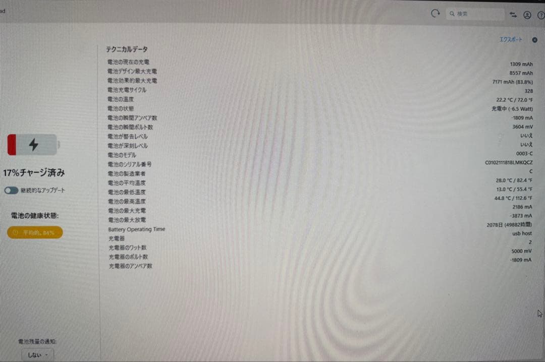 iPad 第7世代 32GB ジャンク品　バッテリー容量84%