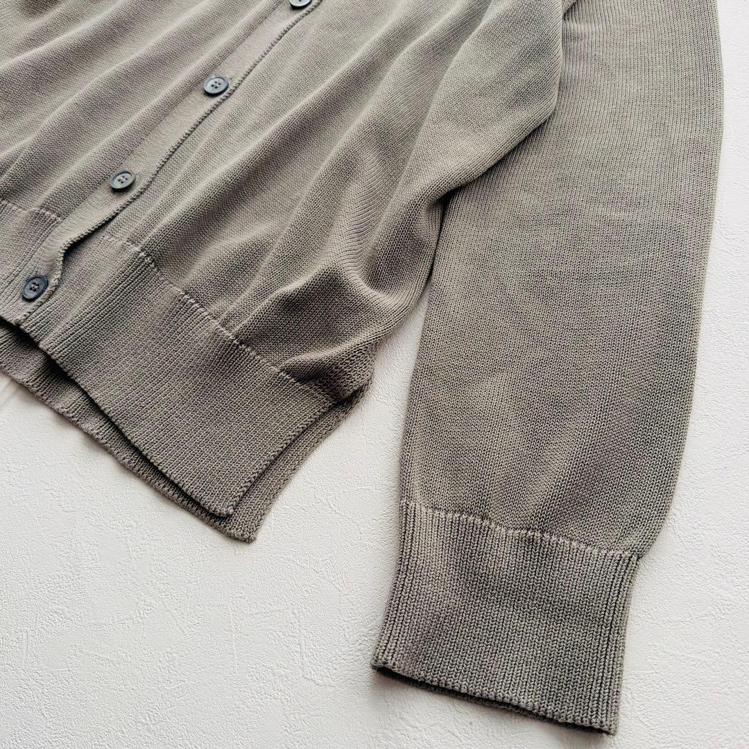 S MaxMara 23SS コットンカーディガン リブニット　グレー　XL相当