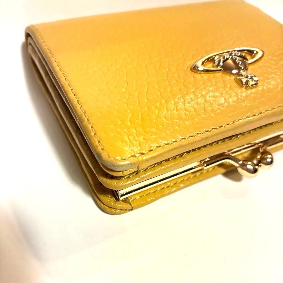【オーブ美品】Vivienne Westwood 二つ折り財布 イエロー