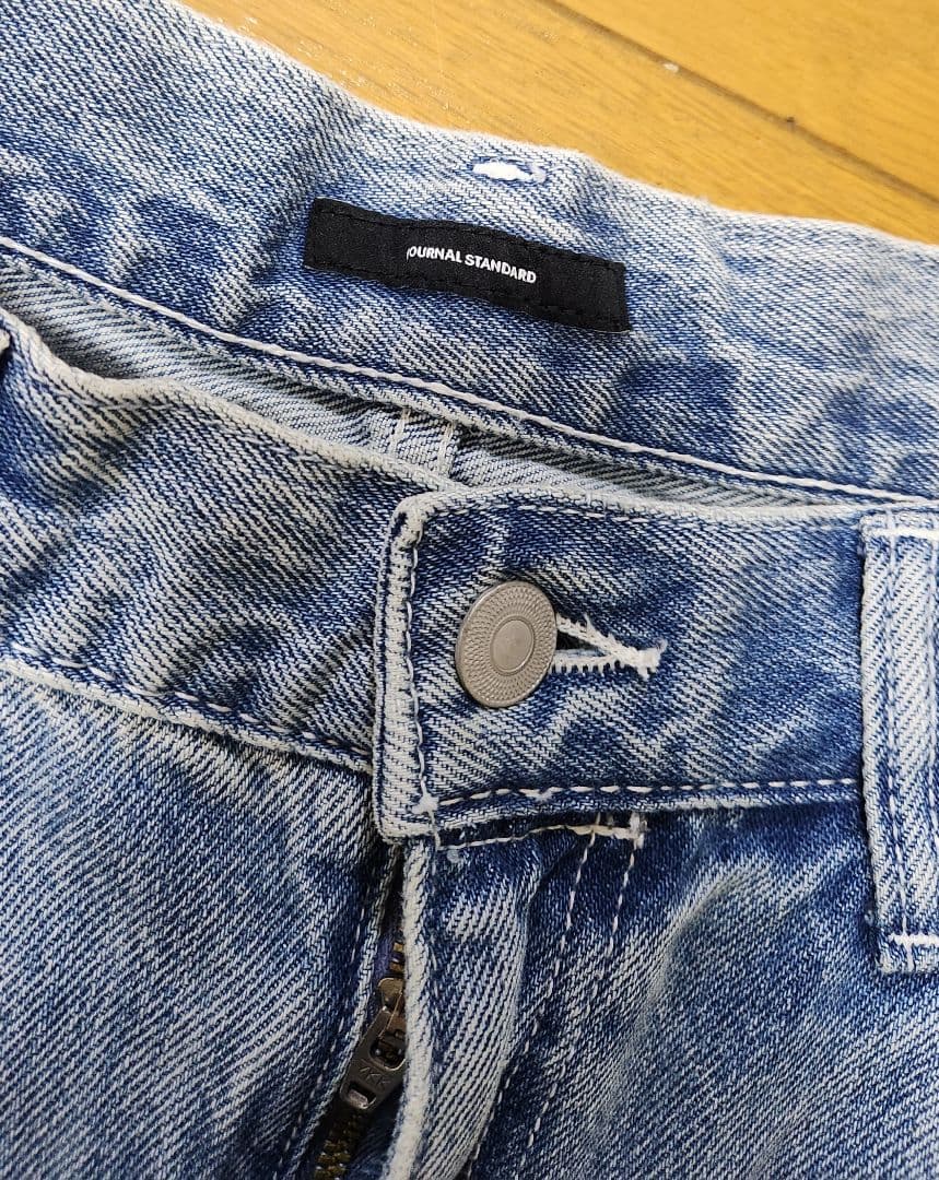 ジャーナルスタンダード 2タックワイドデニム 38 サックスブルー 美品
