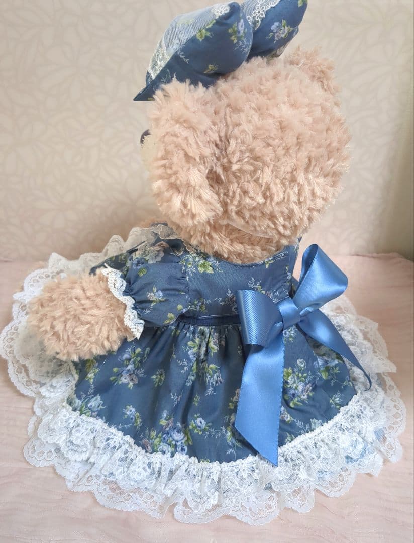 キティちゃんさま専用 【オックスフォードブルーの花柄レースドレス】