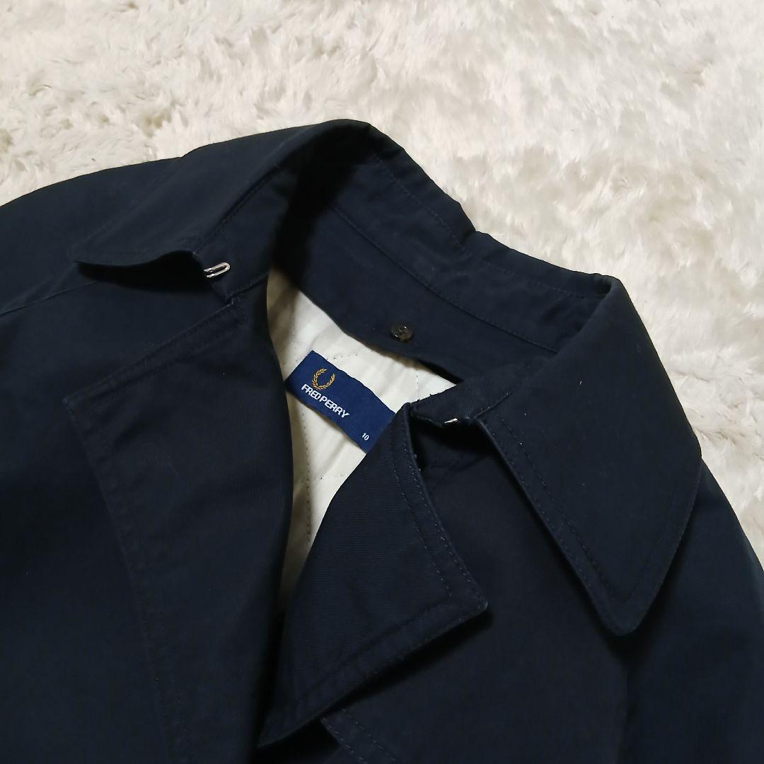 【美品】FRED PERRY インナーライナー ベルト付トレンチコート チェック