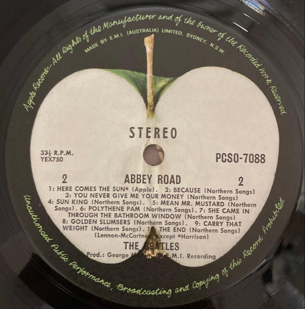 稀少オーストラリア初回Abbey Road Beatlesビートルズレコード
