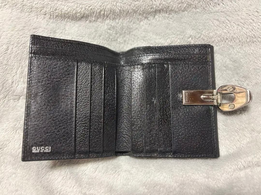 GUCCI 二つ折り財布 ブラック 美品 男女兼用 グッチ