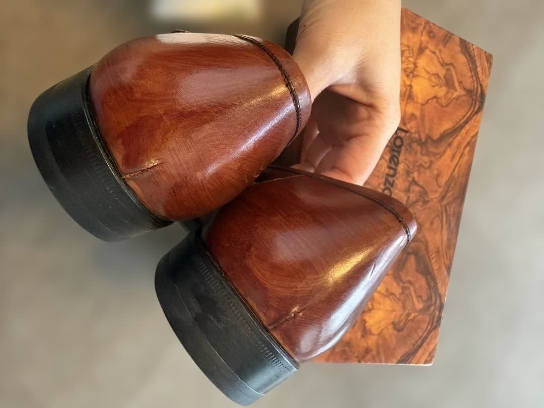 美品Lorenzo Banfi レザー デッキシューズ