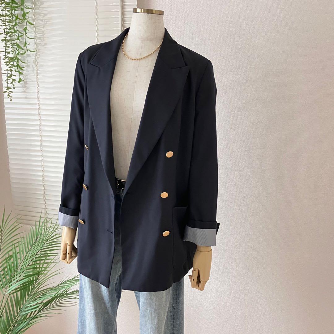 【24SS】JOURNAL STANDARD ダブルフロントジャケット 36 紺