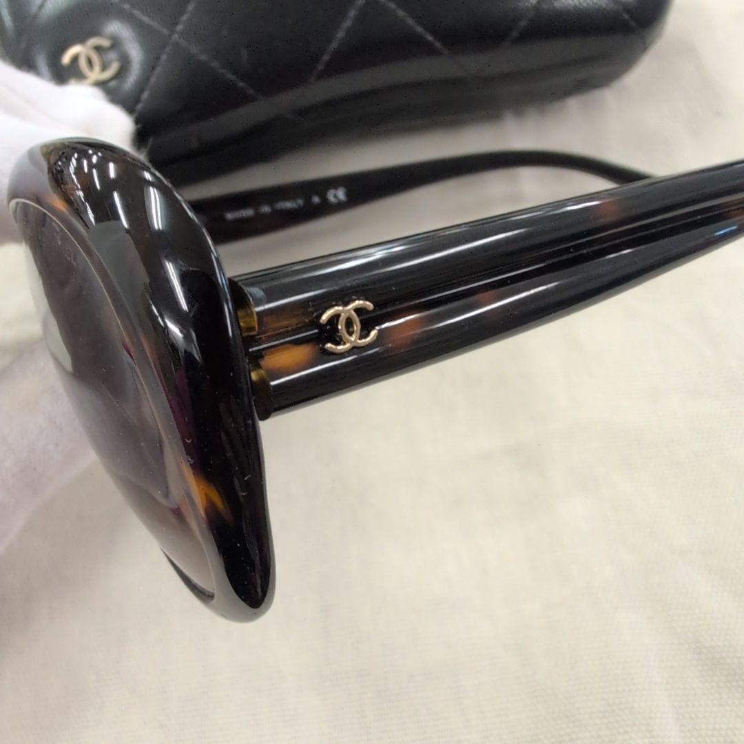 最終値下げ‼️374 CHANEL ブラックサングラス ケース付き