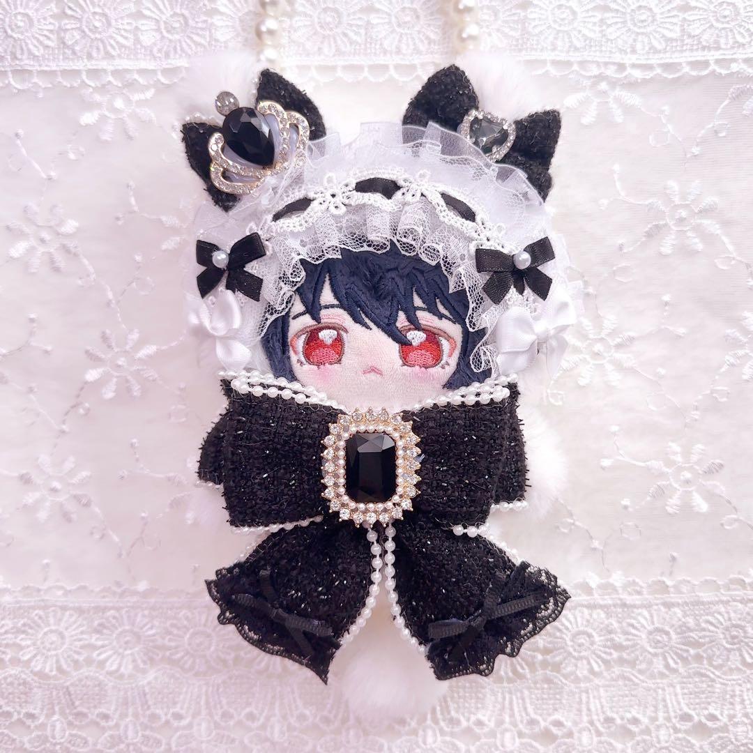 ツイードシリーズ　いつぬい　ぬい服　着ぐるみ　もこもこ　白　黒　ねこ　ロリータ