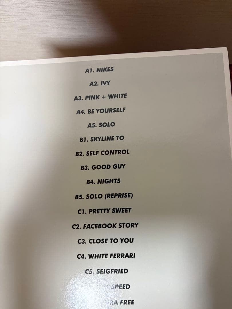 Frank Ocean blond LP フランクオーシャン　ブロンド　レコード