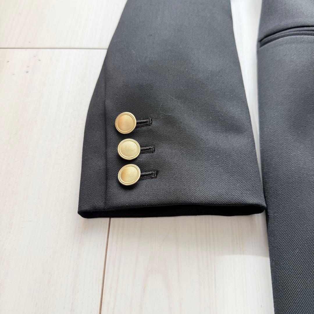 希少✨ルルウィルビー　金ボタン　ダブルブレストジャケット　ブラック　紺ブレ　S