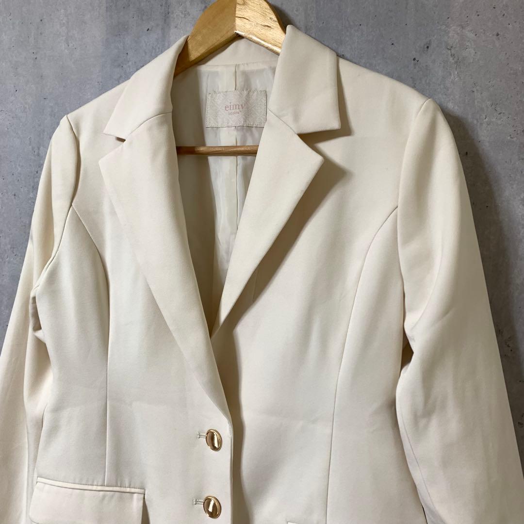 eimy istoire プリーツトリムテーラードジャケット　金ボタン　F