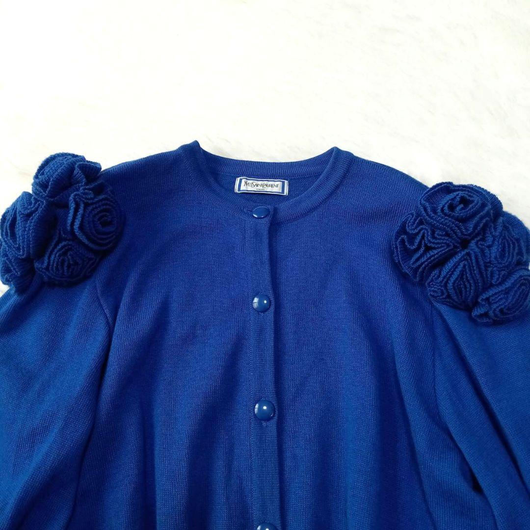 porter le bonheurイヴサンローラン　カーディガン　花　M