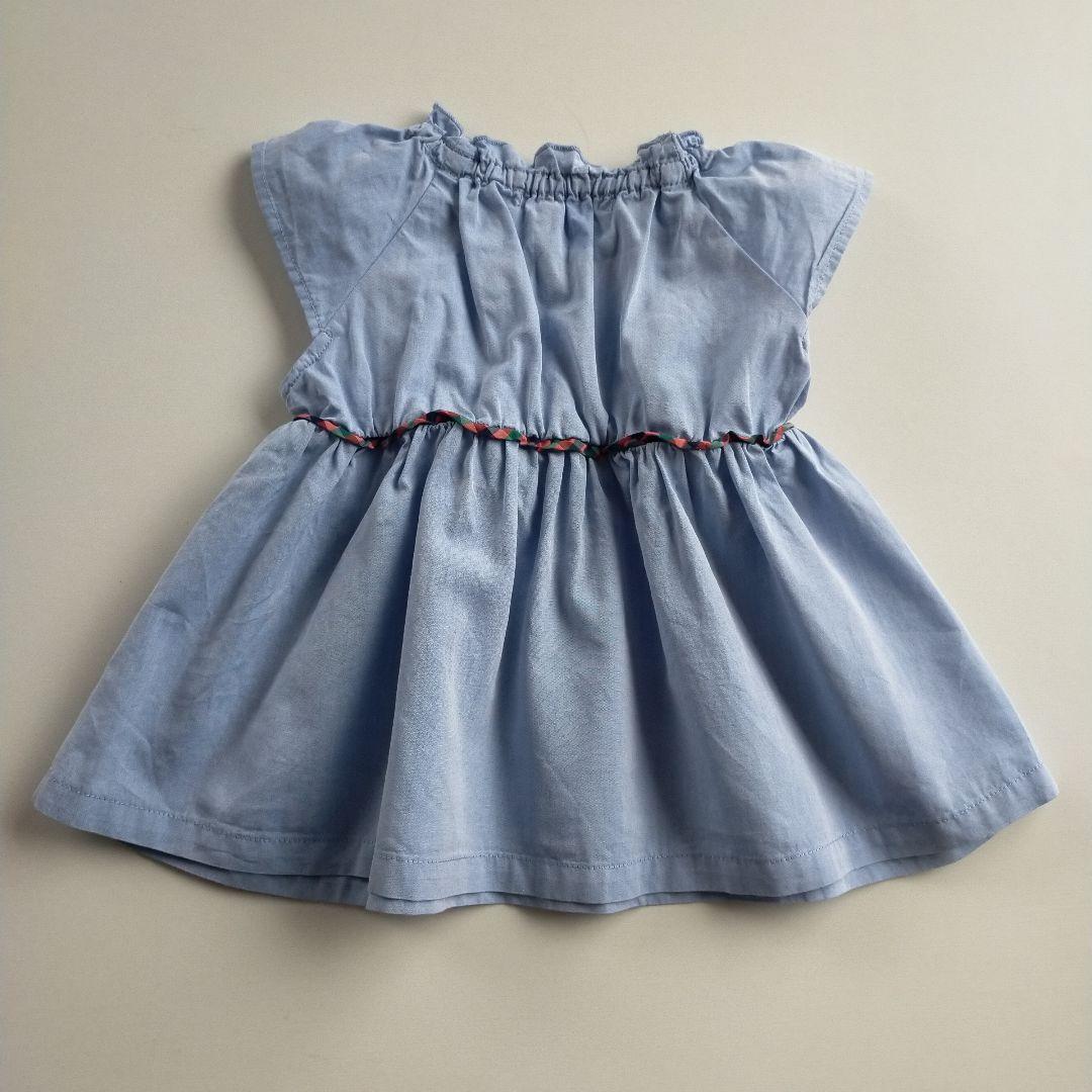 美品★2枚セット★現行品★80cm familiar 水色チュニック＆パンツ