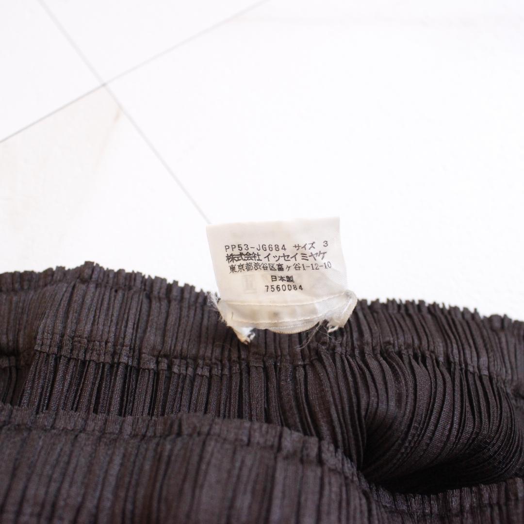 PLEATS PLEASE ロングスカート フリル ダークブラウン Lサイズ