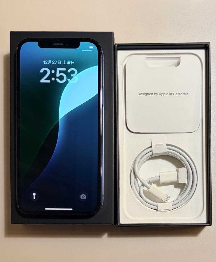 【美品】iPhone12pro 本体パシフィックブルー128GB