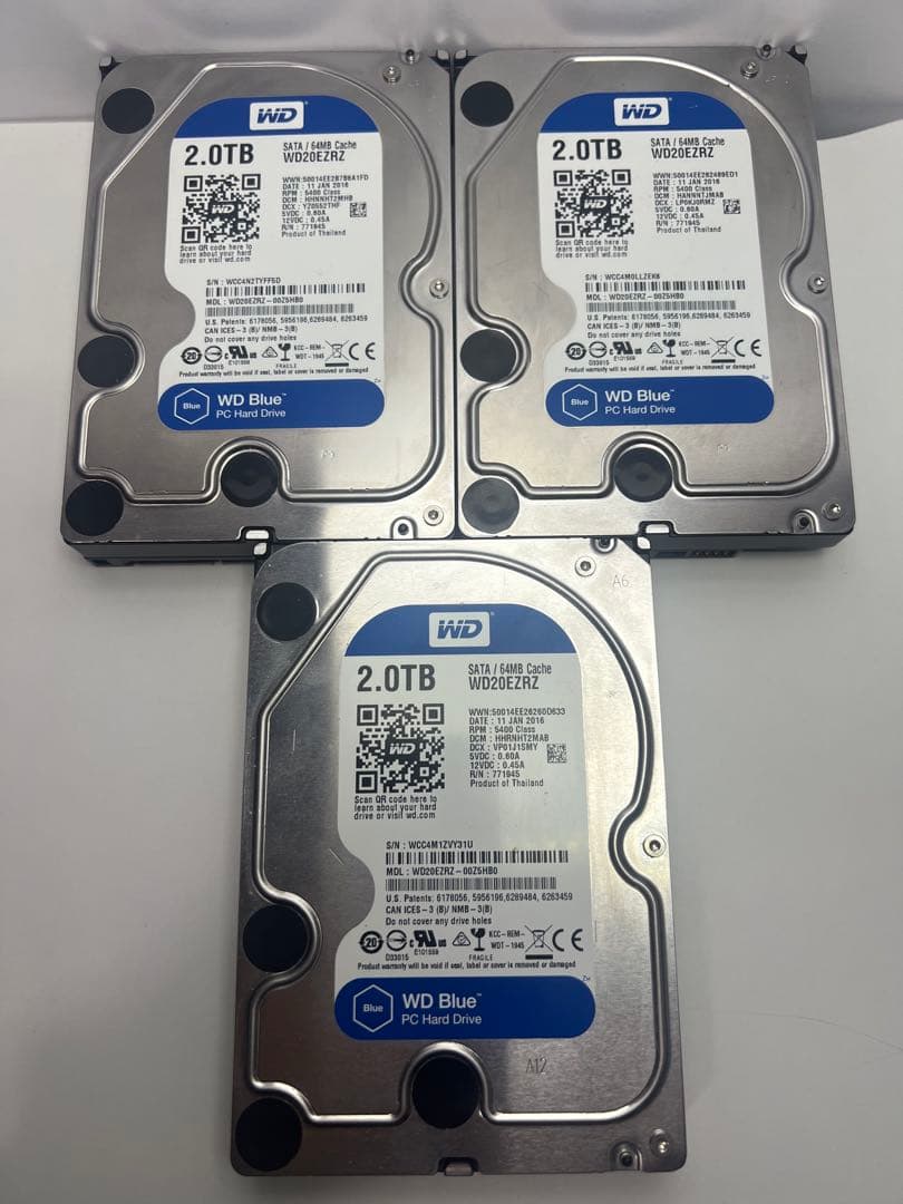 ま*り様 【動作確認済】3.5インチ 2.0TB ×8枚 ＋ 500GB WD