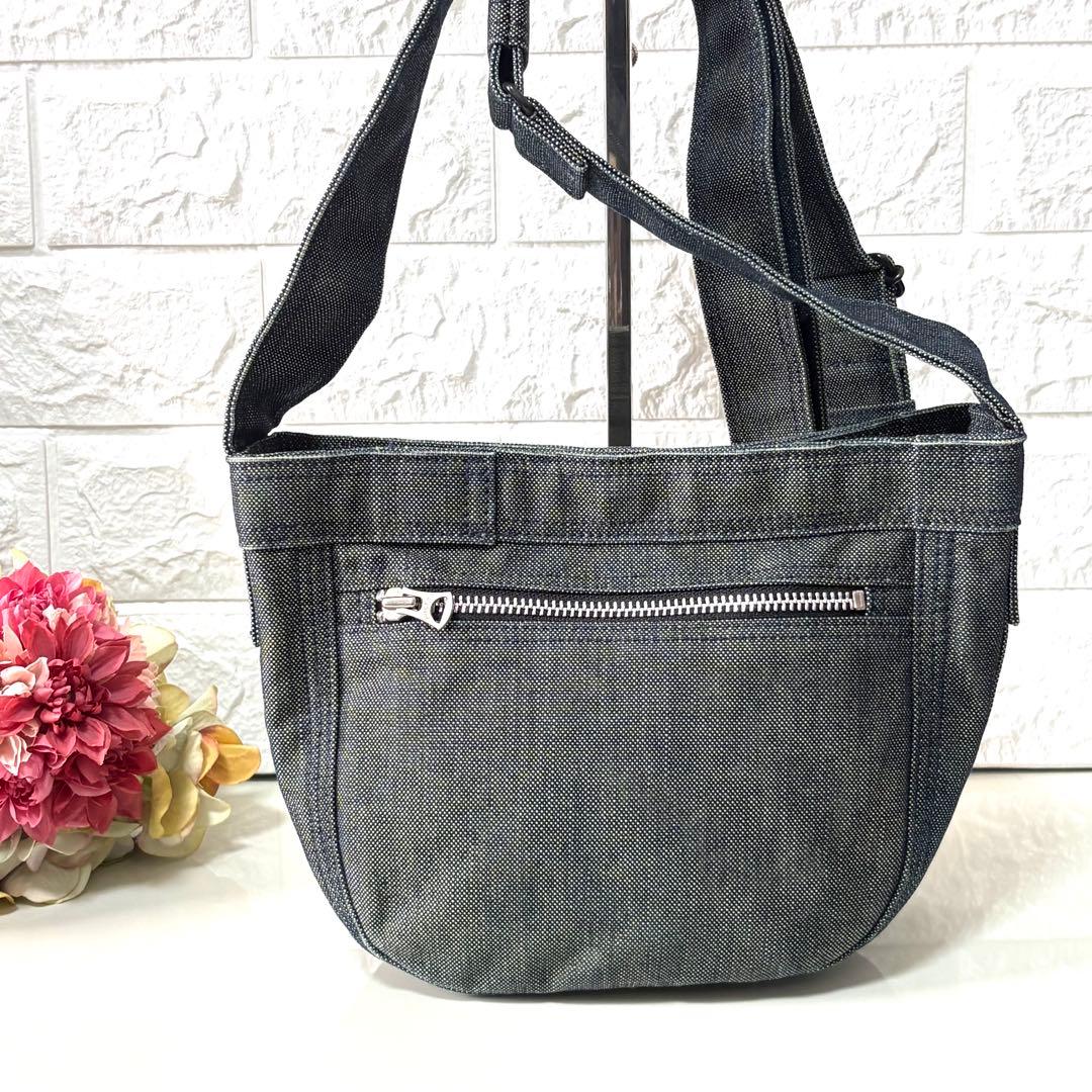 希少 PORTER DEEPER ショルダーバッグ デニム地 斜め掛け 廃盤品