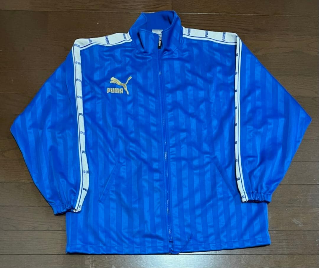 PUMA プージャ　セットアップ上下　刺繍ロゴ　ブルー　ホワイト　XO