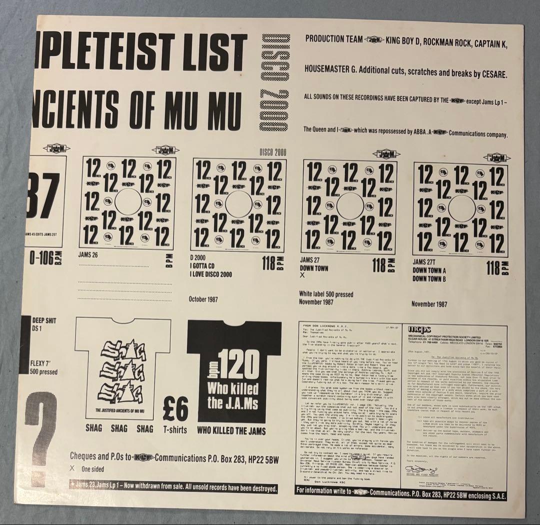 洋楽 KLF The Justified Ancients Of Mu Mu JAMS