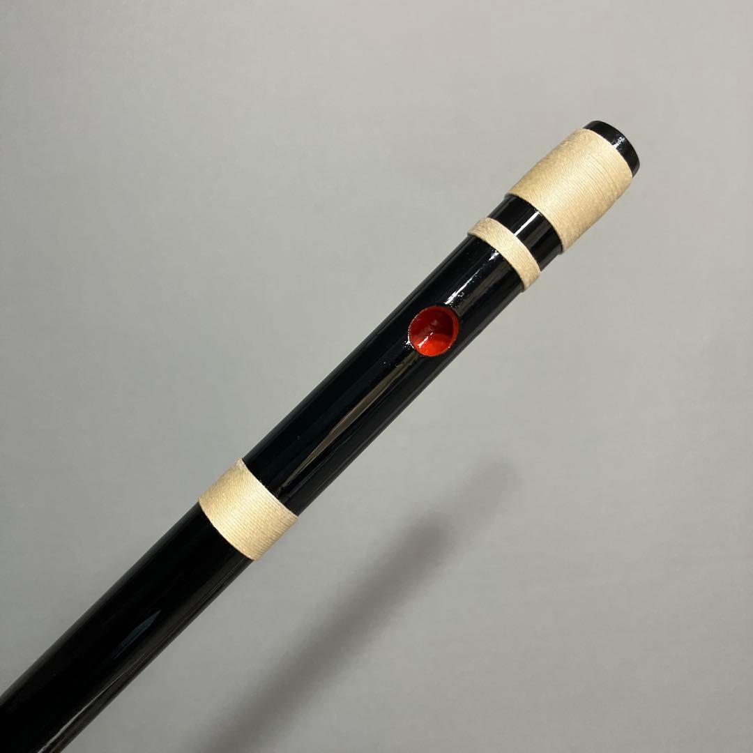 篠笛六本調子　B♭管　CMR6-116 唄物　ドレミ調　黒塗　天地糸巻　西洋音階