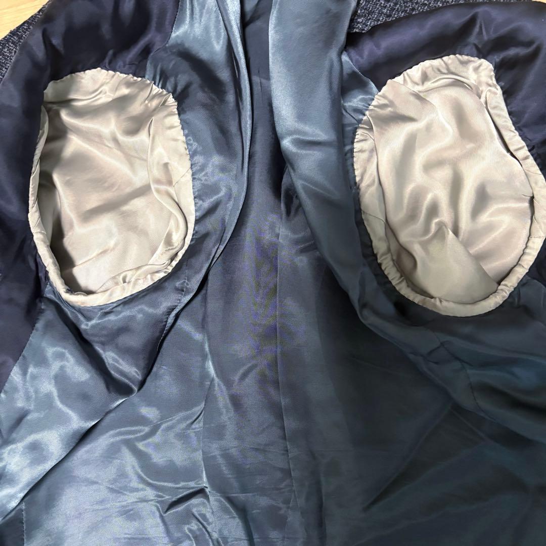 【K】Paul Smith テーラードジャケット　ネイビー　総柄　チェック