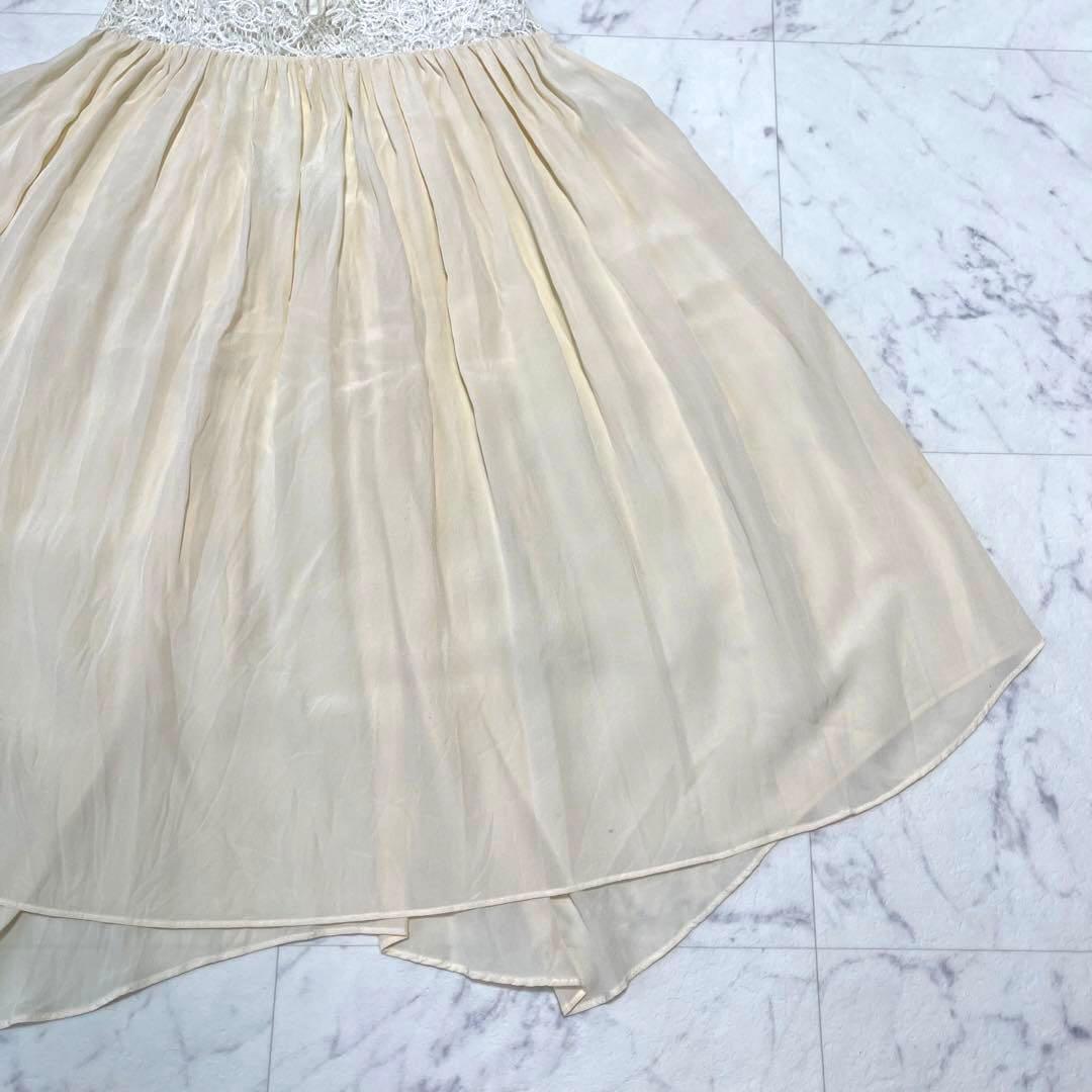 希少✨クロエ シルクシフォンキャミソール レース ギャザー フレアトップス