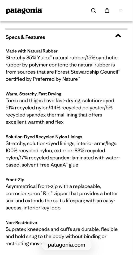 サーフィン・ボディボード Patagonia Front-Zip Hooded Full Wetsuit