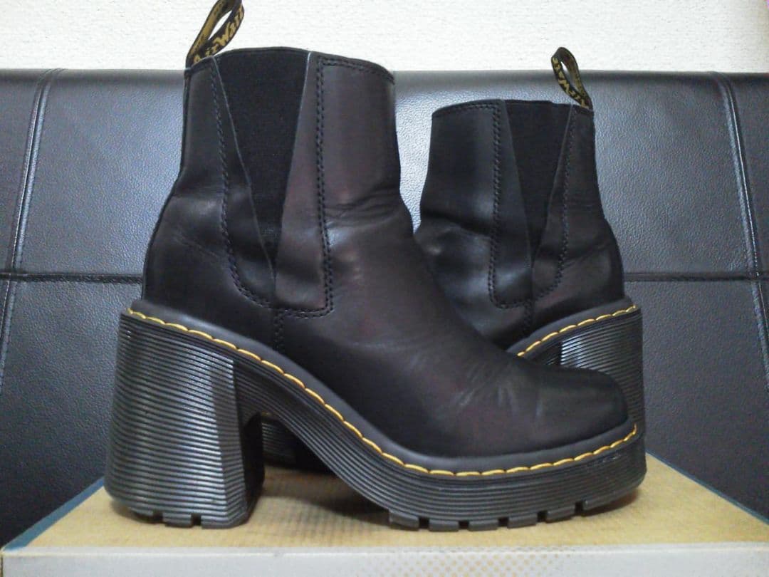 Dr.Martens SPENCE UK4 黒 厚底 チェルシー サイドゴア