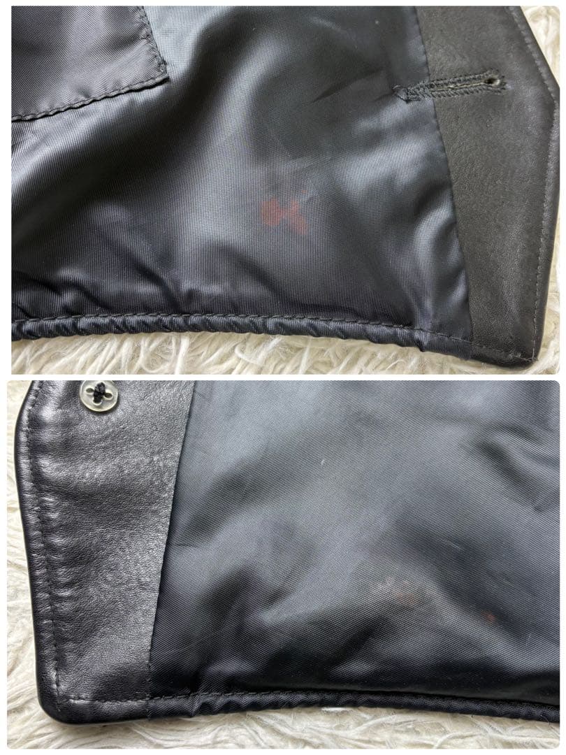 極美品　90s schott ショット USA製 本革 レザー ベスト　M 黒