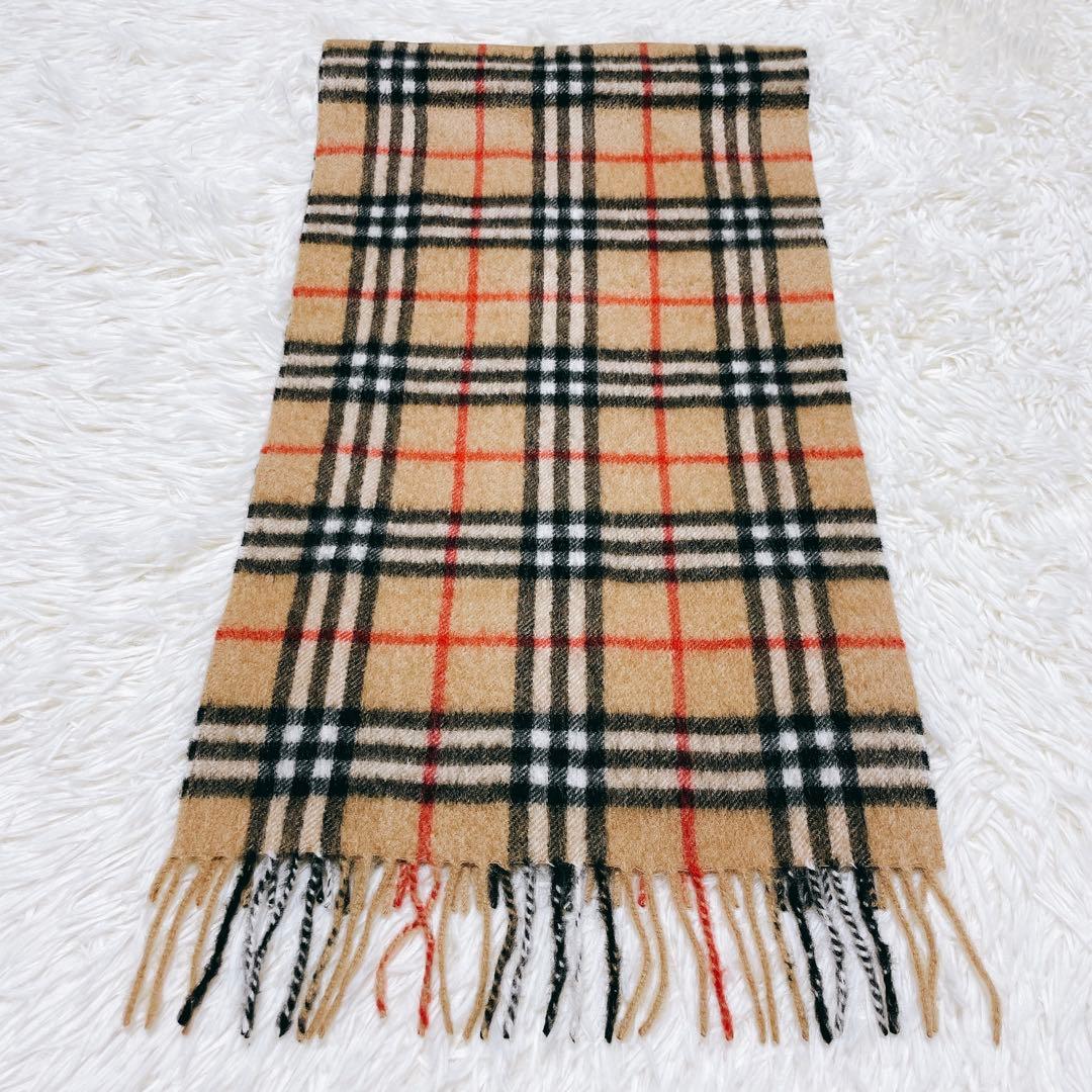 BURBERRYS ノバチェック カシミヤ100％マフラー ベージュ