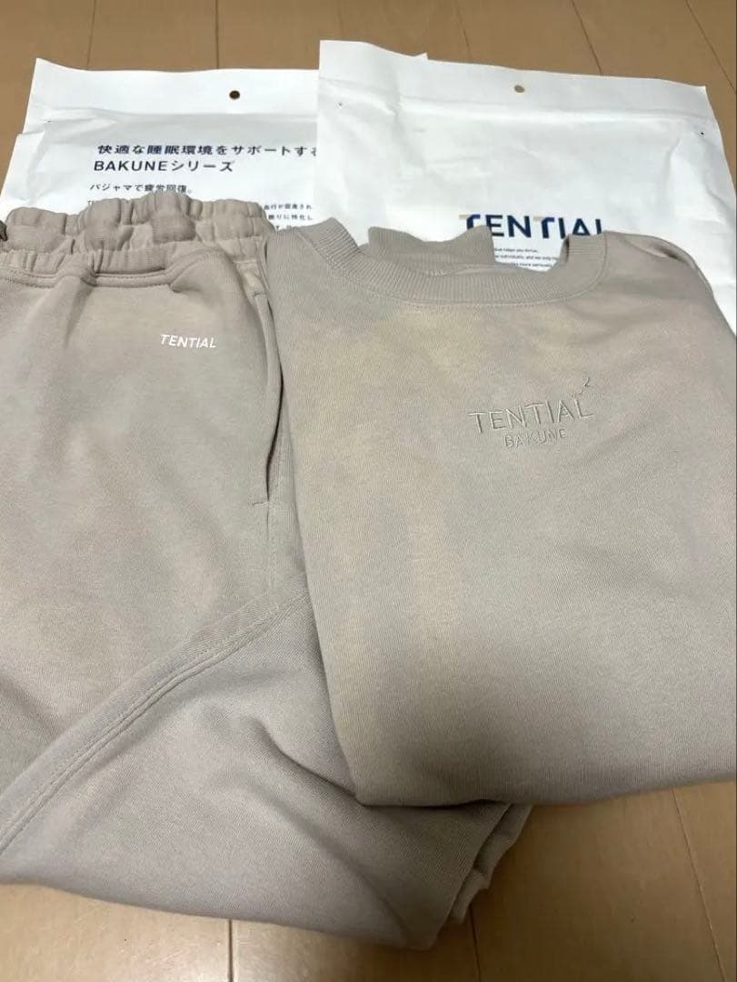 TENTIAL BAKUNE スウェット ウィメンズ上下セット M Greige