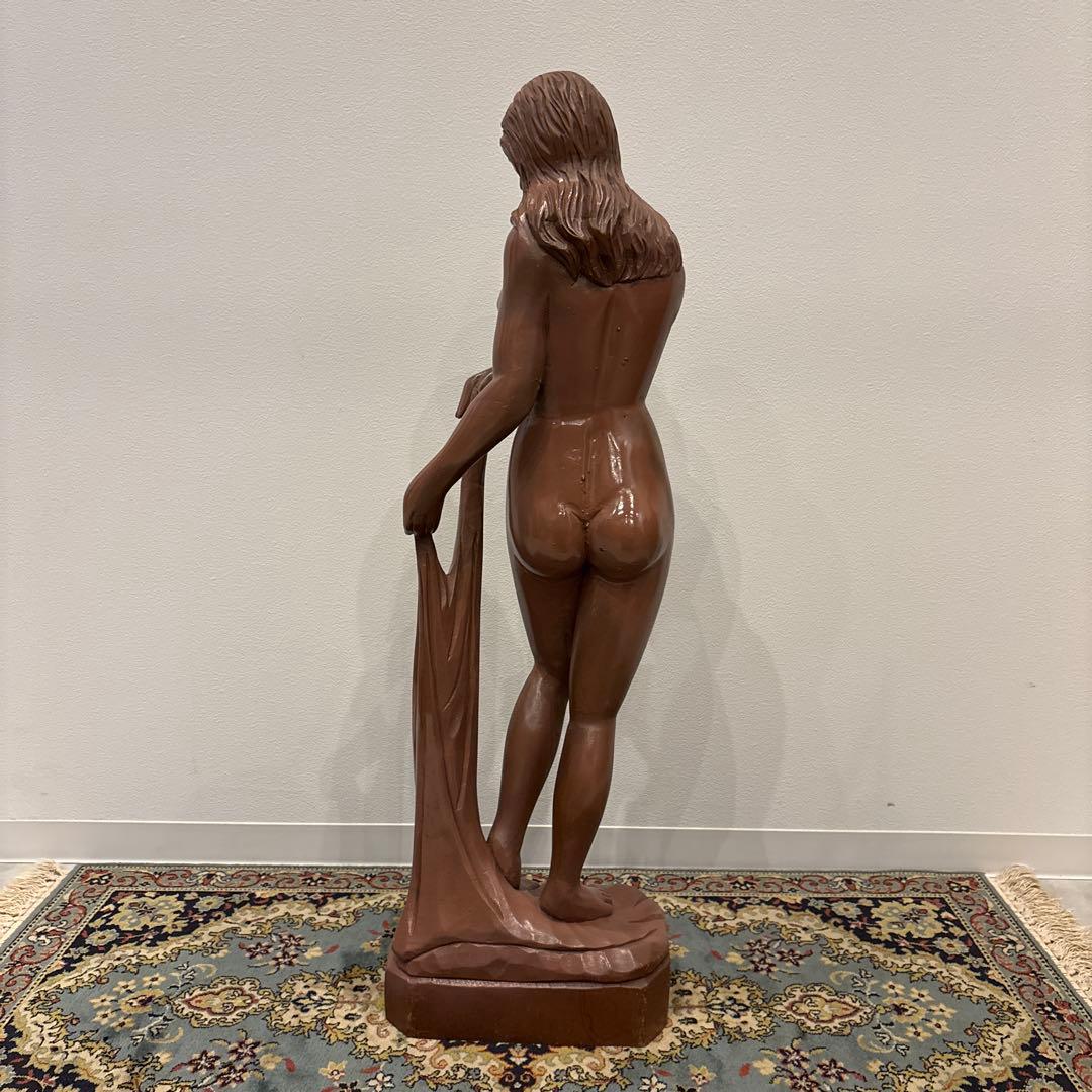 木彫り 木製 女性像 裸婦像 置物 オブジェ