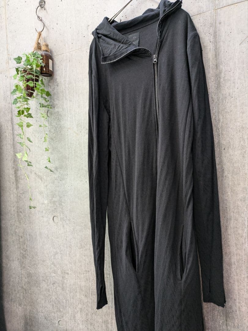 【thom/krom】 ロングモッズコート ジップアップパーカー付き