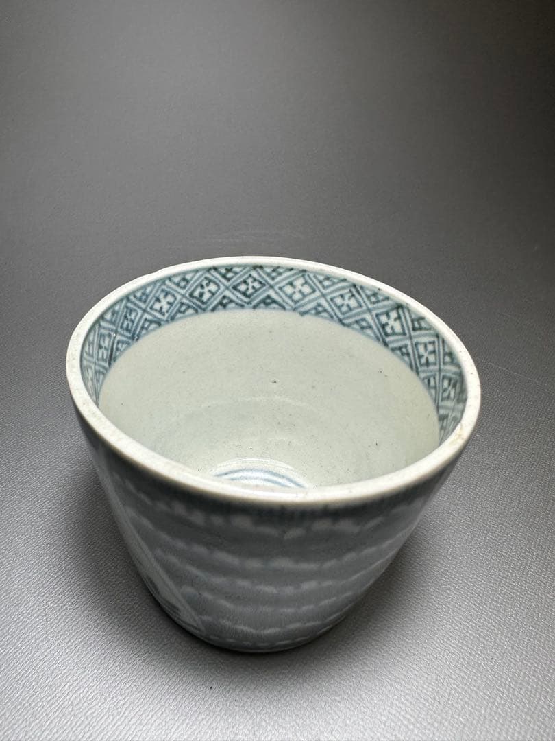 古伊万里　そば猪口　江戸時代後期　有田焼き　染付　白磁